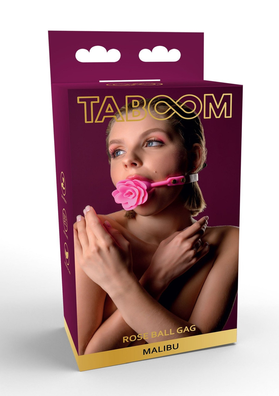 Кляп силіконовий Трояндочка для бондажу та BDSM задоволення рожевий регульований ремінець