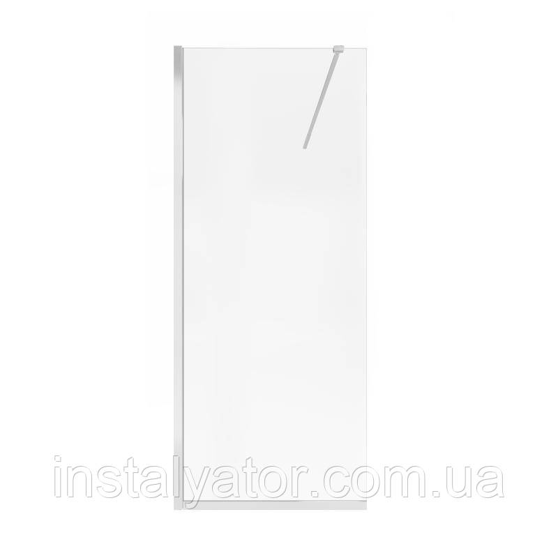 Душова перегородка Qtap Walk-In Standard CRM209.C8 90х190 см, скло Clear 8 мм, покриття CalcLess