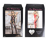 Комбінезон із візерунком серцями Star Night для спокуси з імітацією панчох розмір XS-M, фото 5