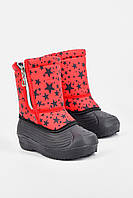 Дутики дитячі зі з`ємною шкарпеткою червоного кольору з зірочками 196044M
