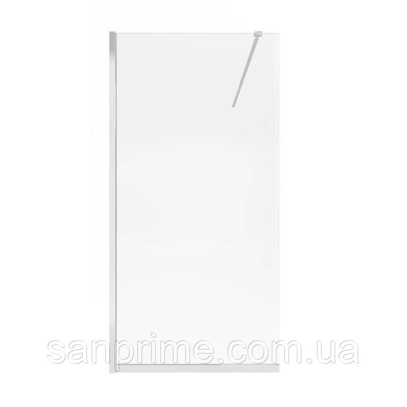 Душова перегородка Qtap Walk-In Standard CRM201.C8 100х200 см, скло Clear 8 мм, покриття CalcLess