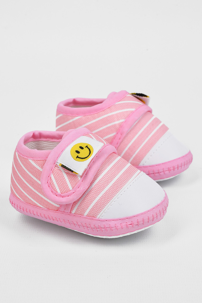 Пінетки дитячі для дівчинки на липучці рожевого кольору 196067T Безкоштовна доставка, фото 1