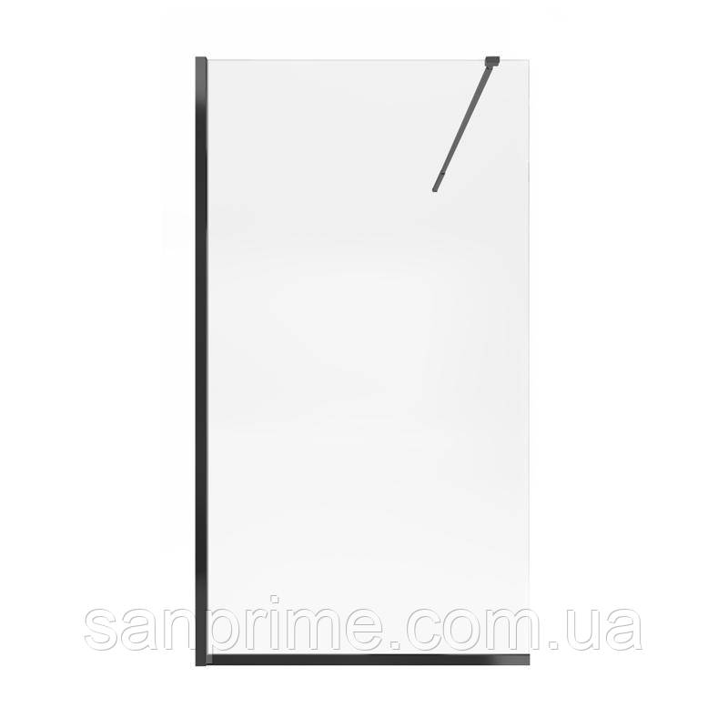 Душова перегородка Qtap Walk-In Standard BLM201.C8 100х200 см, скло Clear 8 мм, покриття CalcLess