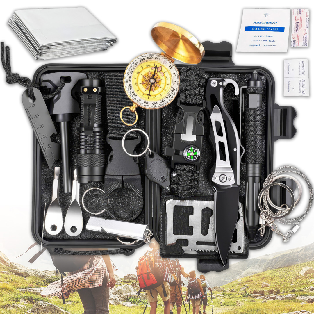 Туристичний набір для кемпінгу на 18 предметів в кейсі EL-2381-1 Набір 18 в 1, фото 1