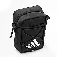 Сумка барсетка через плече Adidas RIO чорна тканинна молодіжна месенджер Адідас