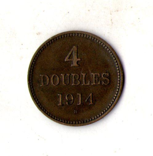 Гернсі 4 дублі, 1914  рік  Король Георг V №2948