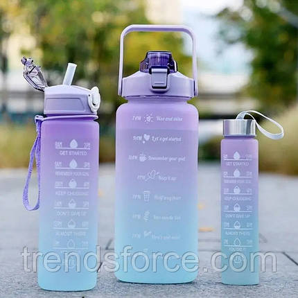Спортивна пляшка для води 3 в 1 об'ємом 2 літри, Bottle 209407, фото 1
