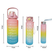 Спортивна пляшка для води 3 в 1 об'ємом 2 літри, Bottle 209407, фото 5