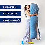 Подушка П-подібна IDEIA 140х75х20 см U-shape для вагітних, реабілітації та щоденного комфорту, з наволочкою на блискавці, фото 9