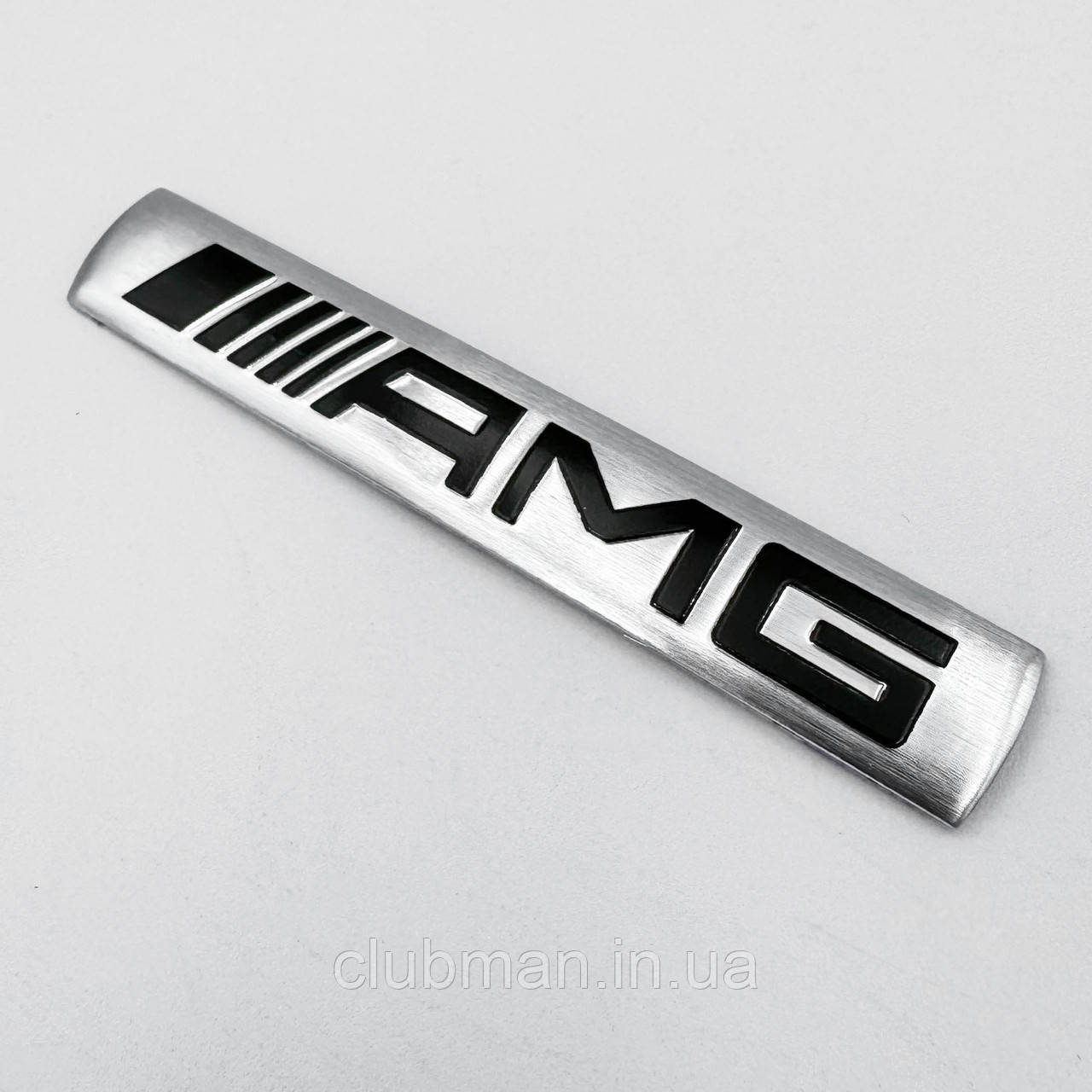Емблема наклейка на багажник AMG Mercedes Benz (Мерседес) Хром маленька (7.2х1.2см)