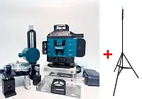 Лазерный уровень Hilda 4D 16 линий с дисплеем, лазерный нивелир, лазерный уровень с двумя аккумуляторами