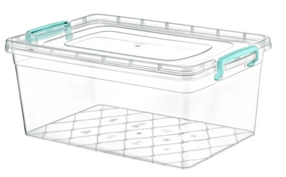 Пластиковий контейнер для харчових продуктів із кришкою Beehome АК 253 Судок харчовий із засувками 2 л
