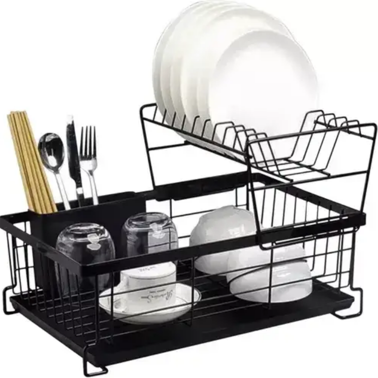 Дворівнева металева сушарка для посуду Ruhhy 19163 Польща, фото 1