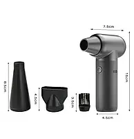 Ручний потужний акумуляторний турбо вентилятор-фен Hots Professional Cordless Vacuum Cleaner (HP28406), фото 4