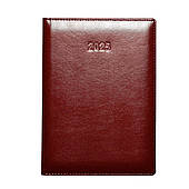 Щоденник датований 2025 Brunnen А5 "Молдова", обкладинка soft бордо