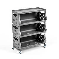 Стелаж універсаньний для зберігання триярусний 60*30*77см SW-00002259