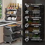 Стелаж універсаньний для зберігання триярусний 60*30*77см SW-00002259, фото 5