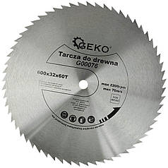 Пиляльний диск по дереву 600х32х60Т Geko G00076