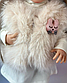 Лялька вінілова 55см, ручна робота, в модній шапочці та шубі, Reborn Baby Doll 77, фото 5