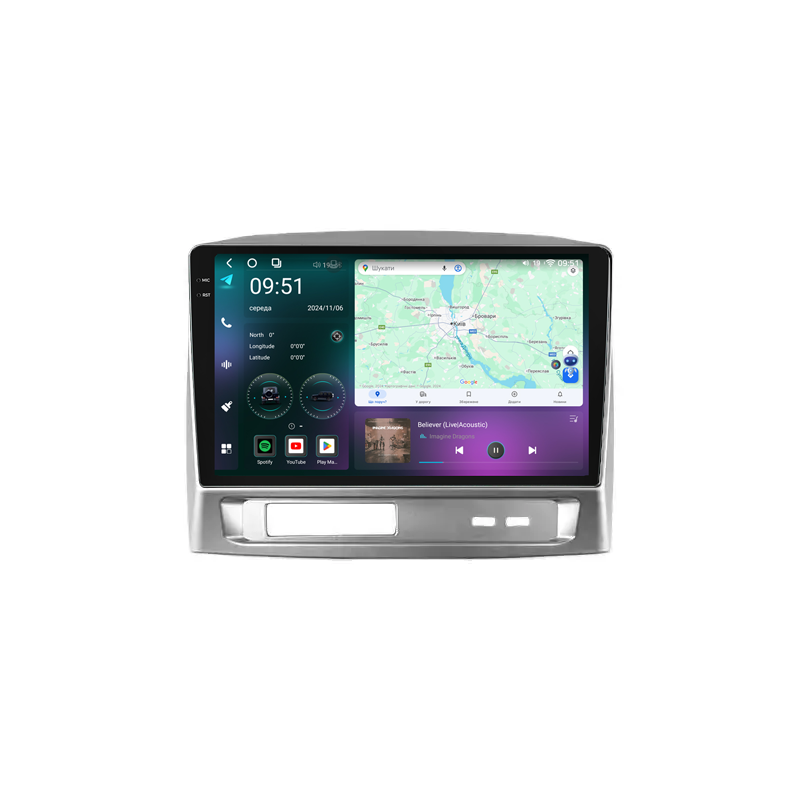 Штатна магнітола Mekede M7 Plus GEELY EMGRAND (2009-2011) CarPlay QleD