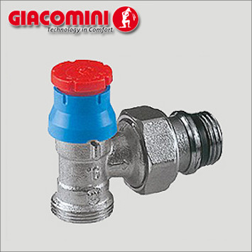 Радіаторний термостатичний клапан 1/2"х16 Giacomini кутовий, фото 1