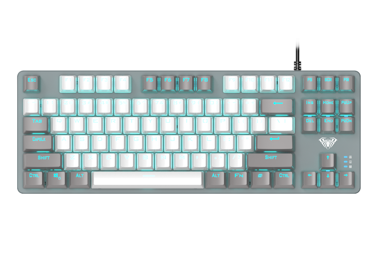 Клавіатура Aula F3287 Blue Switch RGB Grey/White (6948391240954)
