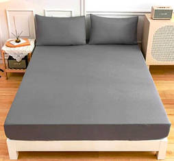 Простирадло на резинці 160х200х20см бязь тм Ярослав №16 Графіт