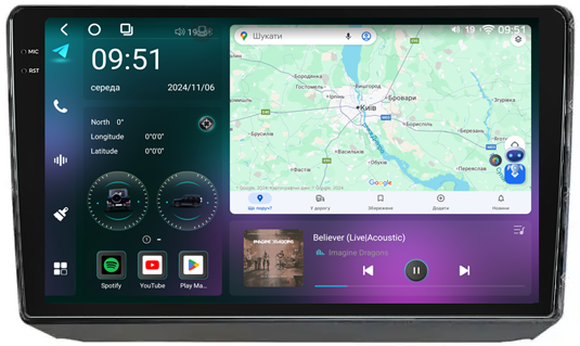 Штатная магнитола Mekede M7 Plus Geely SC7 (2014-2015) CarPlay QleD
