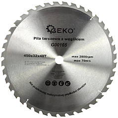 Пиляльний диск по дереву 450x32x40T Geko G00165