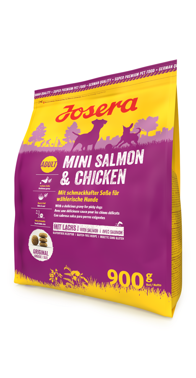 Сухий корм Josera Mini Adult Salmon & Chicken з лососем та куркою для собак дрібних порід 900 гр