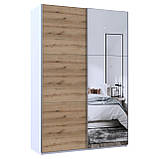 Шафа купе Doros G-Caiser Білий Дуб Евок 1 ДСП / 1 дзеркало 160х60х240 (42005071), фото 3