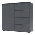 Комод у вітальню Doros Рон 1 80х38х81 см Графіт (DRS-011293)