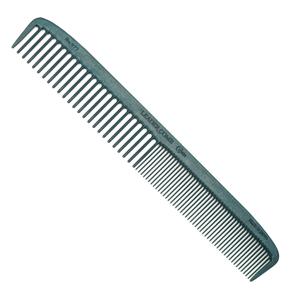 Гребінець для волосся Leader Carbon Create 977 Dark Green, L=215 мм, фото 1