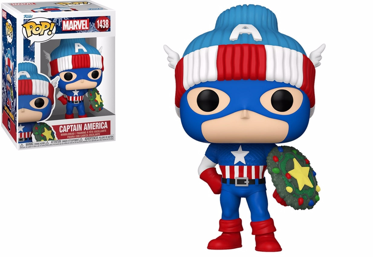Фігурка Funko Pop Марвел Капітан Америка Marvel Holiday Captain America 10 см MH CA 1438, фото 1