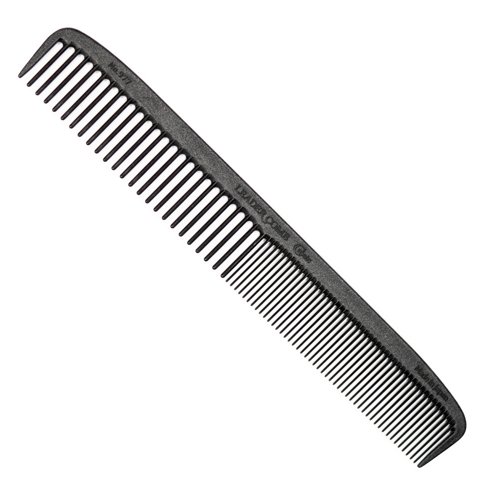 Гребінець для волосся Leader Carbon Create 977 Soot Black (сажа), L=215 мм, фото 1