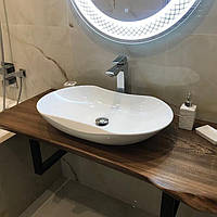 Стільниця для ванної з дуба