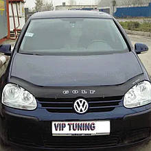 Дефлектор капоту, мухобойка VW Golf-5 з 2003 р. в. \ VW Jetta c 2005 р. у VIP
