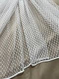 Тюль ніжна сіточка фатин біла, фото 4
