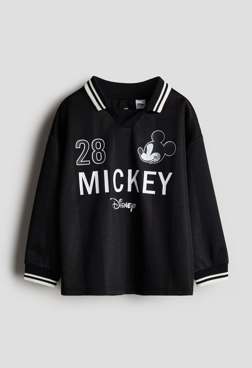 Лонгслив поло чорний Міккі Маус H&M 98/104, 110/116, 122/128, 134/140см, фото 1