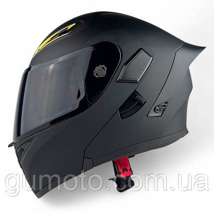 Шолом для мотоцикла MP-01 DOT модуляр + окуляри темні, фото 1