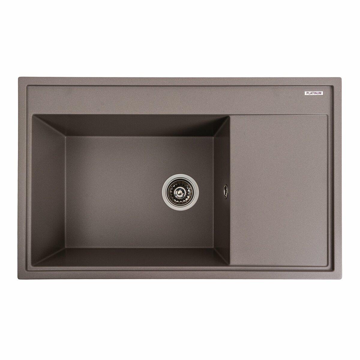 Гранітна мийка для кухні Platinum 7950 AZURIT матова Дюна, фото 1