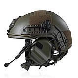 Активні навушники Earmor M32H MOD3 Helmet version. Олива, фото 3