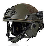 Активні навушники Earmor M32H MOD3 Helmet version. Олива, фото 2