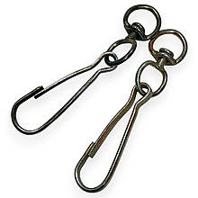 Карабін пружинний з вертлюгом (поворотний) сталевий 140 мм 1 шт