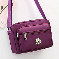Сумка жіноча крос-боді на блискавці, щодня з довгою ручкою (25*17*6) Фіолетовий