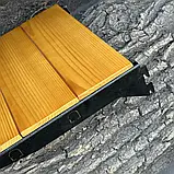 Полиця-стілка бічна для мангалів на 15-20 шампурів з дровницею розбірною B_2338 Світло- дерево, фото 2