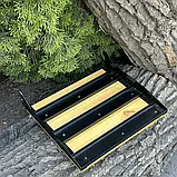 Полиця-стілка бічна для мангалів на 15-20 шампурів з дровницею розбірною B_2338 Світло- дерево, фото 4