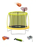 Батут 6FT WCG 187 см спортивний із внутрішньою захисною сіткою + LED підсвічування B_2444