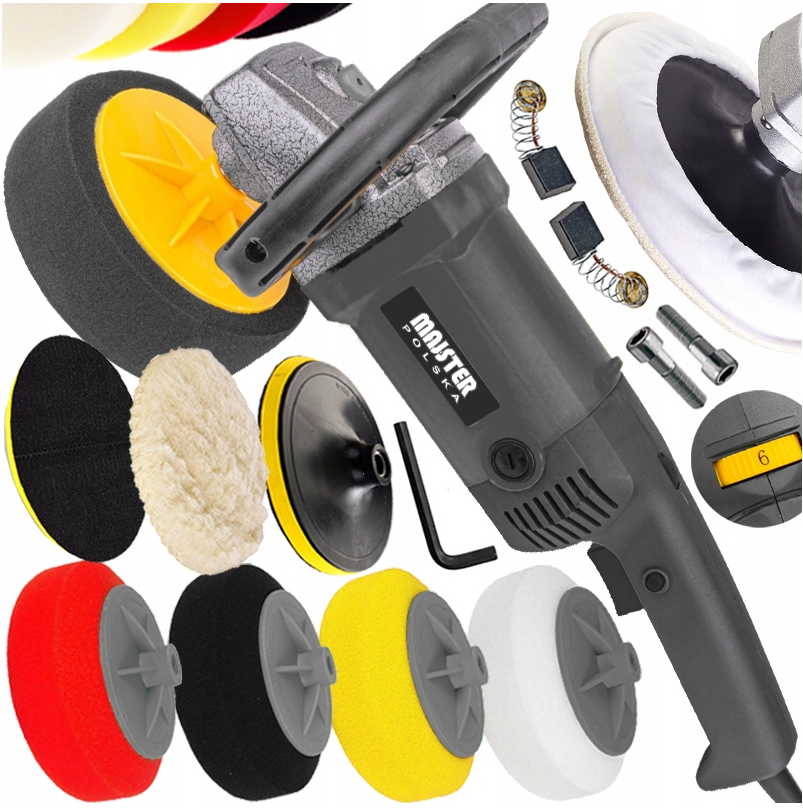 Машина полірувальна потужна MAJSTER POLSKA MP0441 2.6KW + 4 губки Комплект B_2448, фото 1