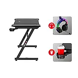 Комп'ютерний стіл Huzaro Hero 3.3 Black ігровий для геймерів B_2453, фото 5